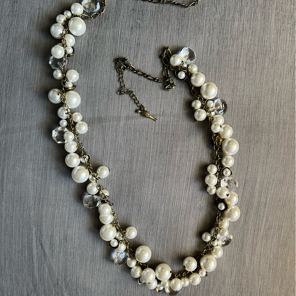 Chloe+Isabel pearl, crystal necklace. Used for display, worn only a few times.